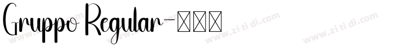 Gruppo Regular字体转换